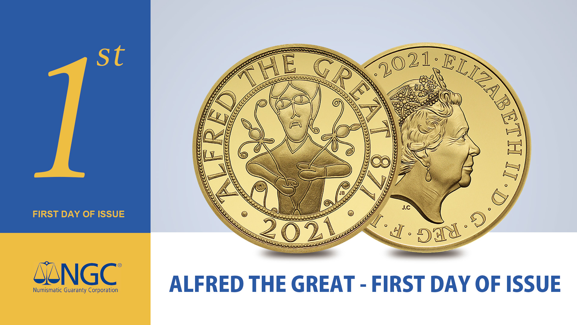 2021年イギリス アルフレッド ザ グレート ￡5 金貨 NGC PF70UC