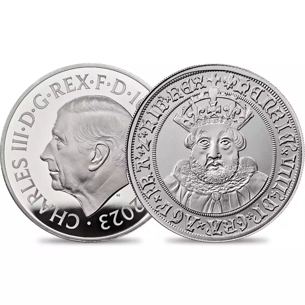 2023 チャールズ3世 英国君主コレクション第5弾 ヘンリー8世 10ポンド5オンスプルーフ銀貨 未鑑定 箱付き【ご予約承り品】