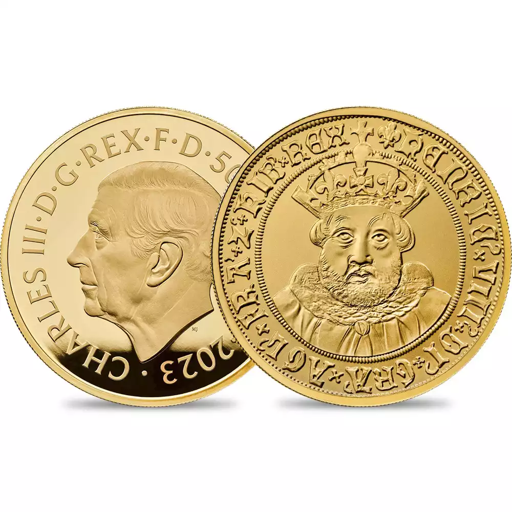 2023 チャールズ3世 英国君主コレクション第5弾 ヘンリー8世 500ポンド5オンスプルーフ金貨 未鑑定 箱付き【ご予約承り品】