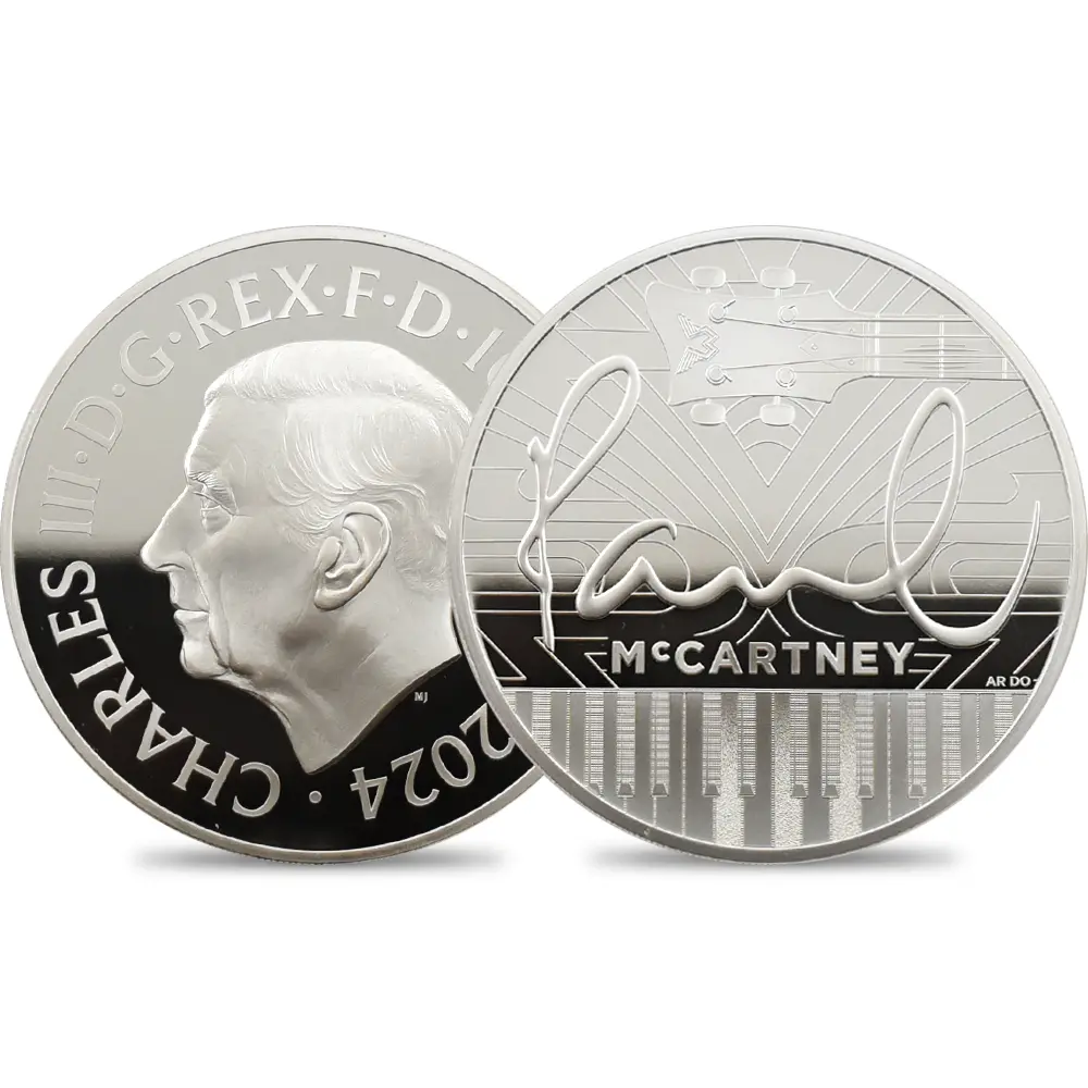 2024 チャールズ3世 ミュージックレジェンド第9弾 ポール・マッカートニー 10ポンド5オンス銀貨 ファーストリリース NGC PF70UC 箱付き