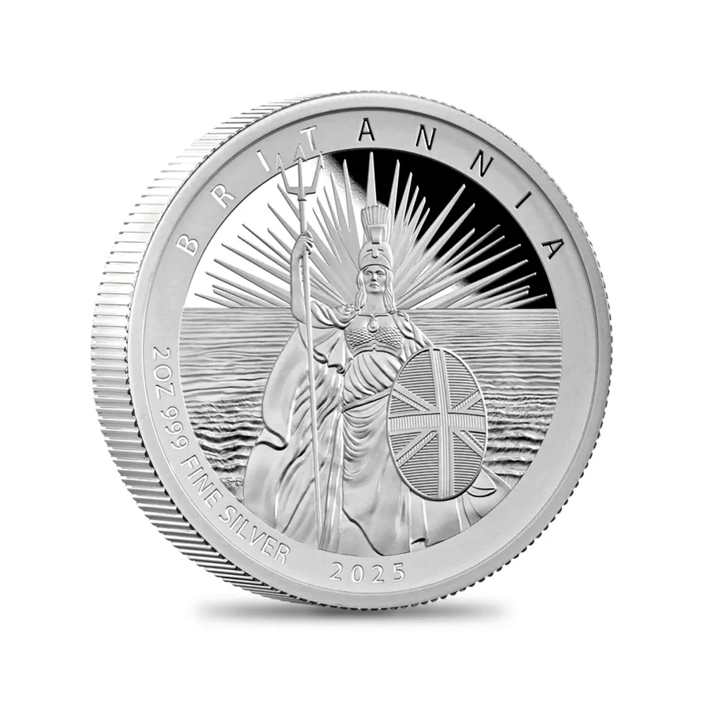 2025 チャールズ3世 ブリタニア 5ポンド2オンスプルーフ銀貨 未鑑定 箱