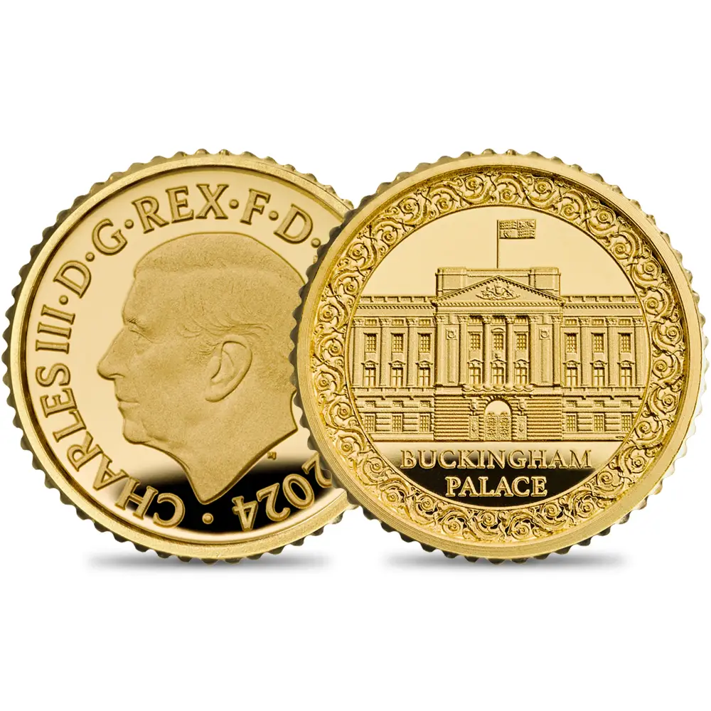 2024 チャールズ3世 バッキンガム宮殿 50ペンス 1/40オンスプルーフ金貨 未鑑定 パッケージ付き【ご予約承り品】