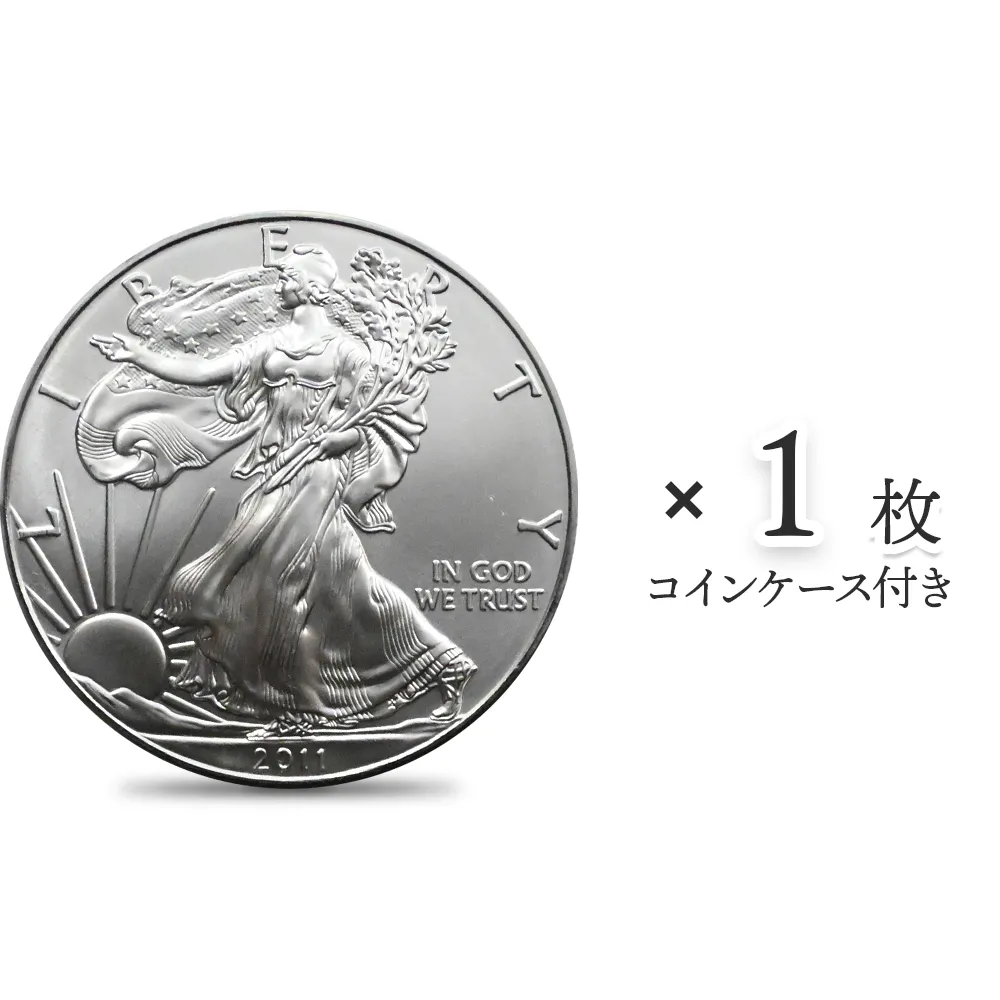 アメリカ 2011 イーグル 1ドル 1オンス 銀貨 【1枚】 (コインケース付き)