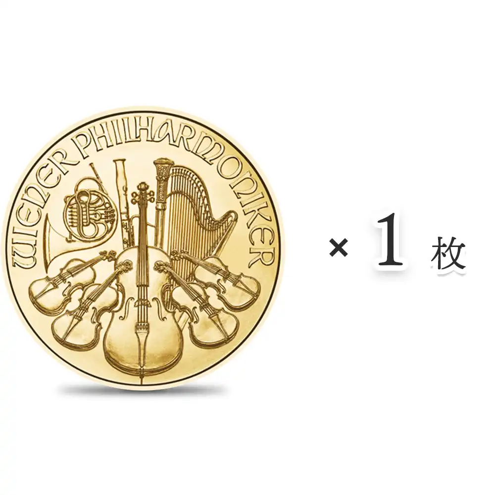 オーストリア 2023 ウィーンフィル 4ユーロ 1/25オンス 金貨 【1枚】