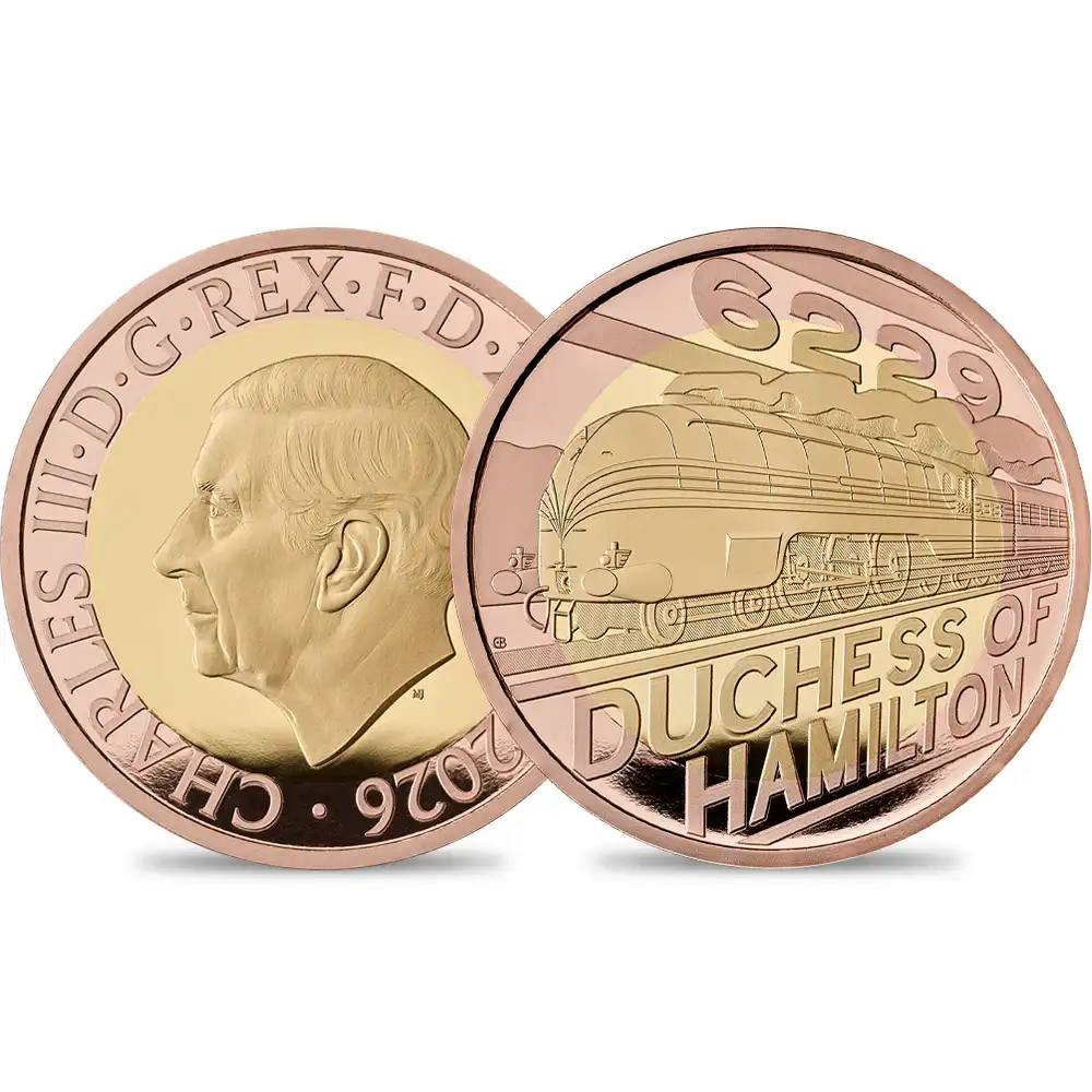 イギリス 2026 チャールズ3世 ダッチェス・オブ・ハミルトン 2ポンドプルーフ2色金貨 未鑑定 箱付き【ご予約承り品】