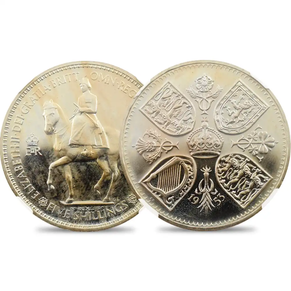 1953 エリザベス2世 エリザベス2世戴冠記念 クラウン白銅貨 NGC PF65