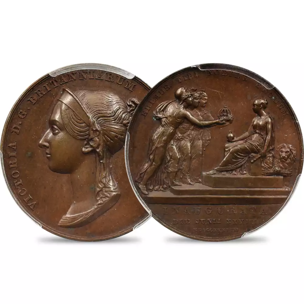 1838 ヴィクトリア女王 戴冠記念 銅メダル PCGS SP61 Eimer-1315