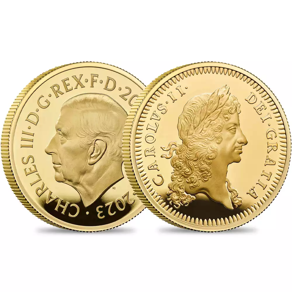 2023 チャールズ3世 英国君主コレクション第7弾 チャールズ2世 200ポンド2オンスプルーフ金貨 未鑑定 箱付き【ご予約承り品】
