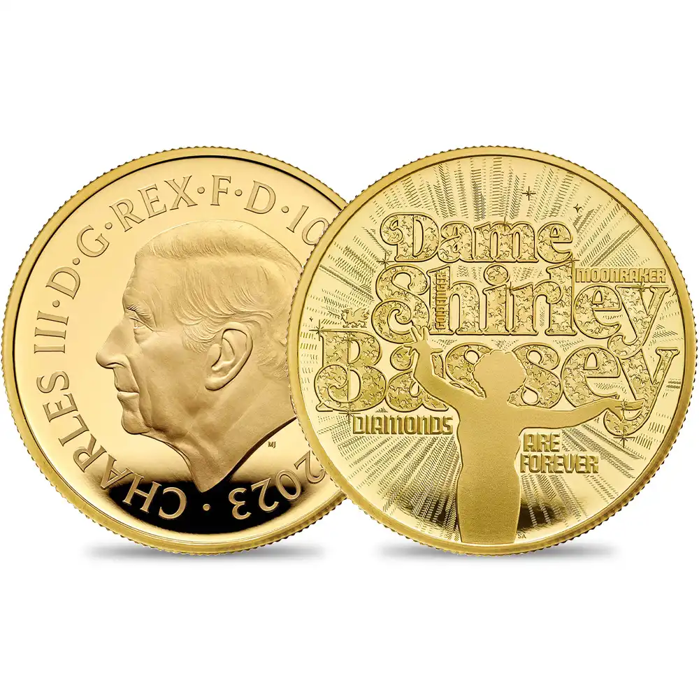 2023 チャールズ3世 ミュージックレジェンド第6弾 デイム・シャーリー・バッシー 100ポンド1オンスプルーフ金貨 未鑑定 箱付き【ご予約承り品】
