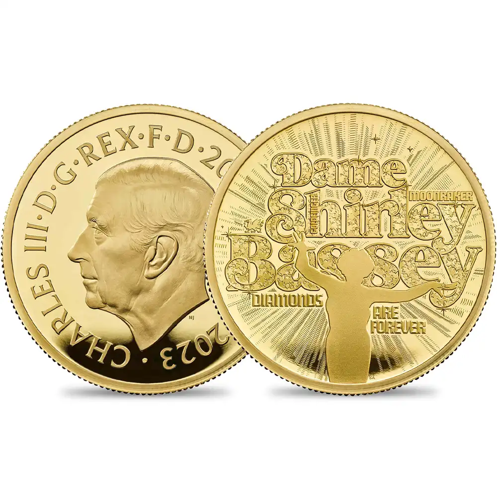 2023 チャールズ3世 ミュージックレジェンド第6弾 デイム・シャーリー・バッシー 200ポンド2オンスプルーフ金貨 未鑑定 箱付き【ご予約承り品】