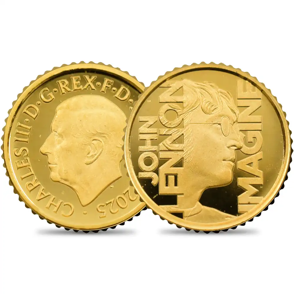 2025 チャールズ3世 ミュージックレジェンド第10弾 ジョン・レノン 50ペンス1/40オンス 金貨 ファーストリリース NGC PF69UC