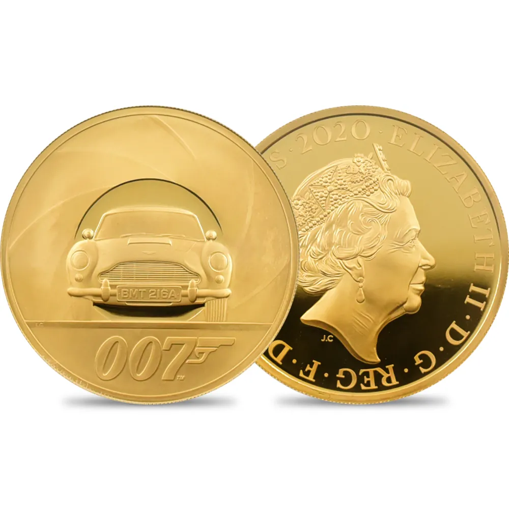 2020 エリザベス2世 ジェームズ・ボンド 「007」 500ポンド5オンス金貨 NGC PF69UC 箱付き