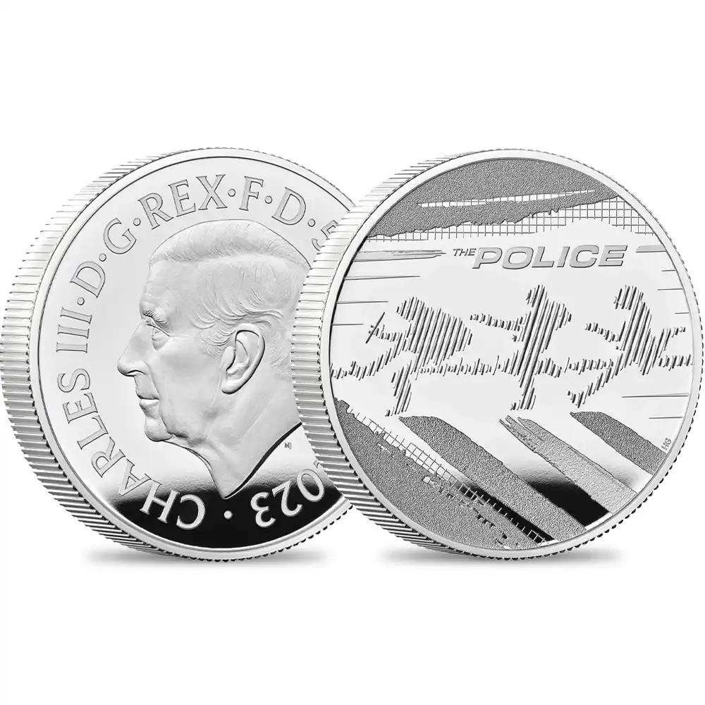 2023 チャールズ3世 ミュージックレジェンド第7弾 ポリス 5ポンド2オンスプルーフ銀貨 未鑑定 箱付き【ご予約承り品】