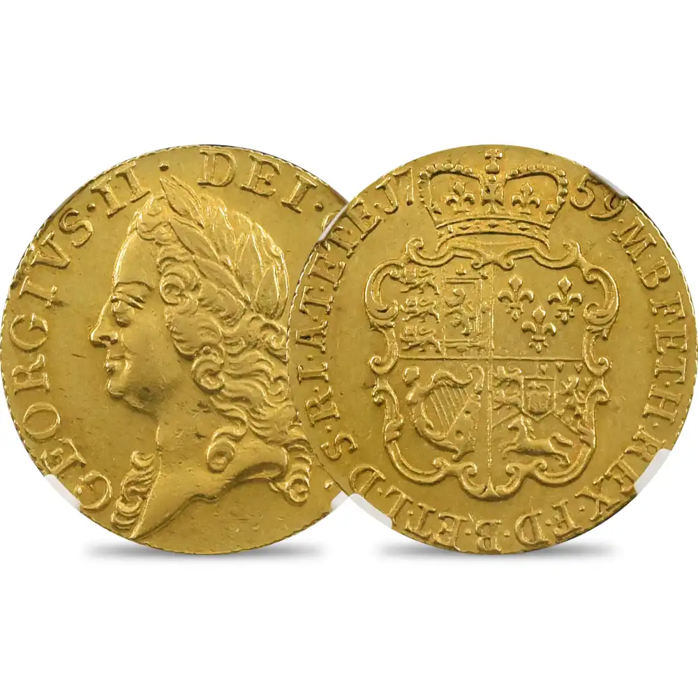 イギリス 1759 ジョージ2世 ギニー金貨 NGC MS62