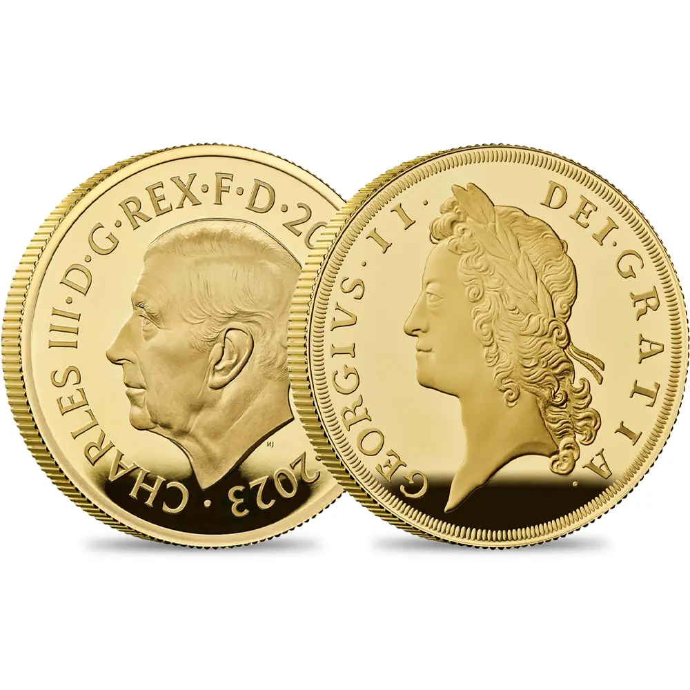 2023 チャールズ3世 英国君主コレクション第8弾 ジョージ2世 200ポンド2オンスプルーフ金貨 未鑑定 箱付き【ご予約承り品】