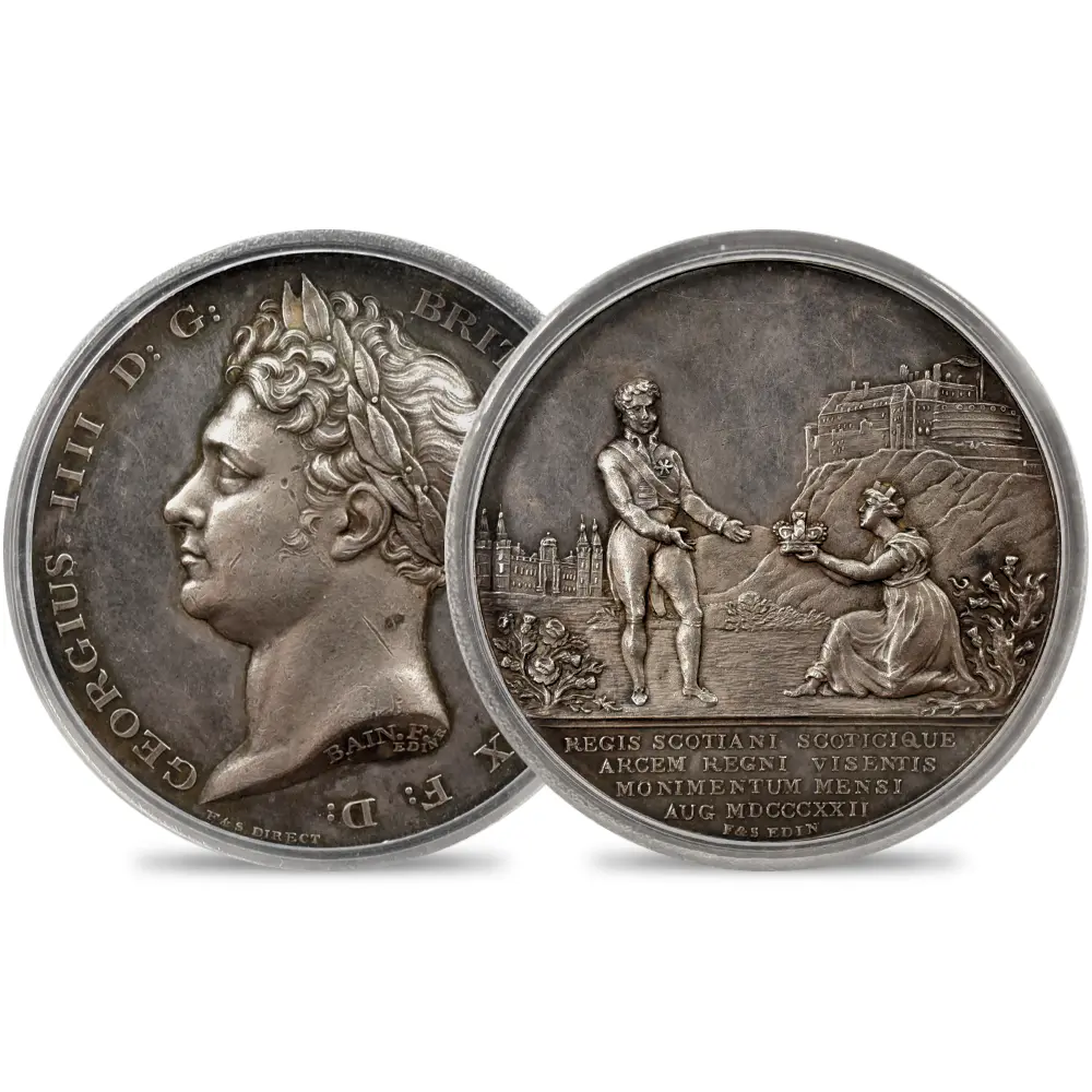 1822 ジョージ4世 ス コットランド訪問記念 銀メダル PCGS SP58 Eimer-1162 BHM-1178