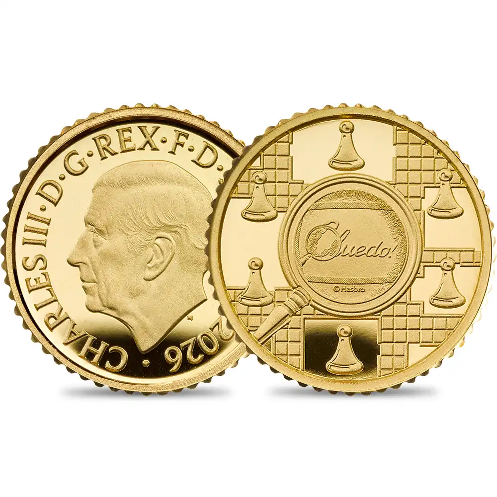 イギリス 2026 チャールズ3世 クルード75周年記念 50ペンス1/40オンス プルーフ金貨 パッケージ付き【ご予約承り品】