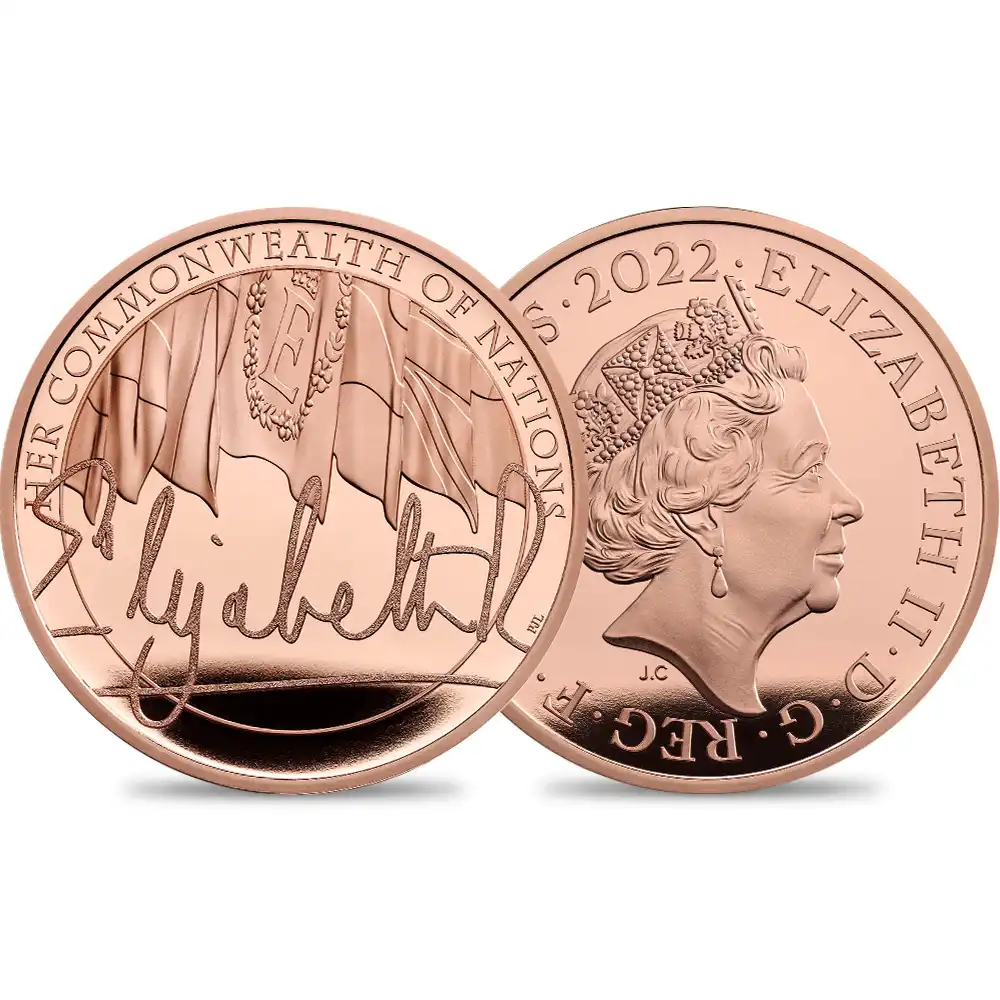 2022 エリザベス2世 女王の治世シリーズ第3弾 英連邦 5ポンドプルーフ金貨 未鑑定 箱付き【ご予約承り品】