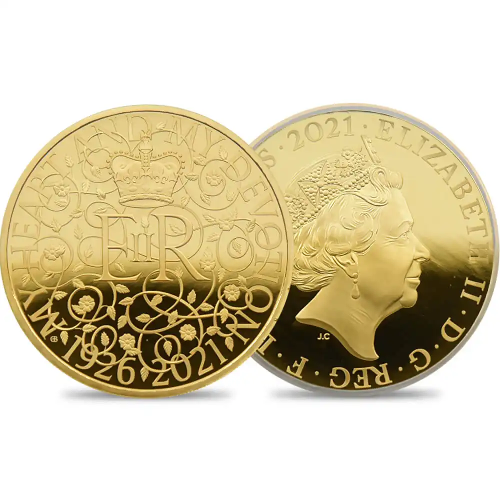 2021 エリザベス2世 女王生誕95周年記念 10ポンド5オンス金貨 ファーストリリース NGC PF69UC 箱付き