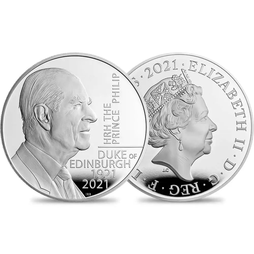 2021 エリザベス2世 フィリップ殿下追悼記念  10ポンド5オンスプルーフ銀貨 ロイヤルミント発行  未鑑定 発行枚数756枚 箱付き【ご予約承り品】