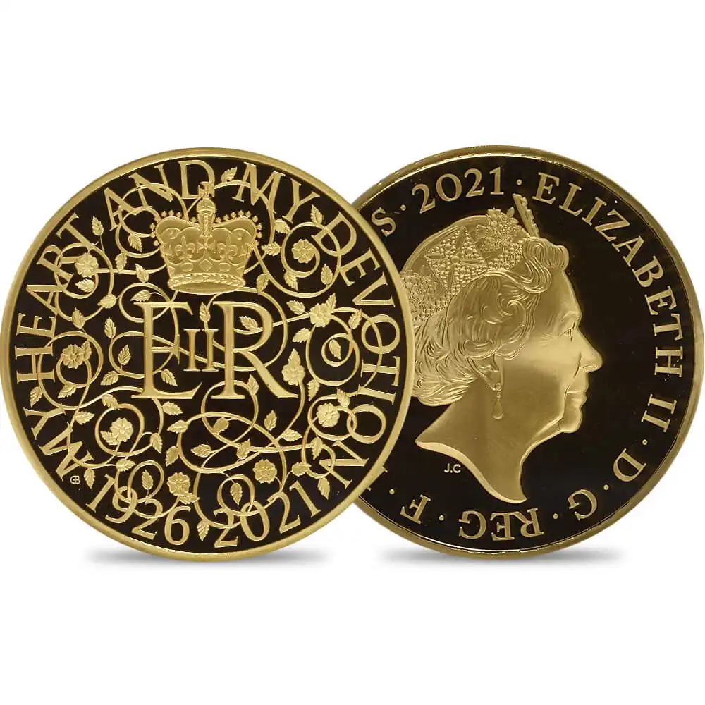 2021 エリザベス女王 生誕95周年記念 10ポンド5オンス金貨 ファーストリリース NGC PF70UC 160枚発行【ご予約承り品】