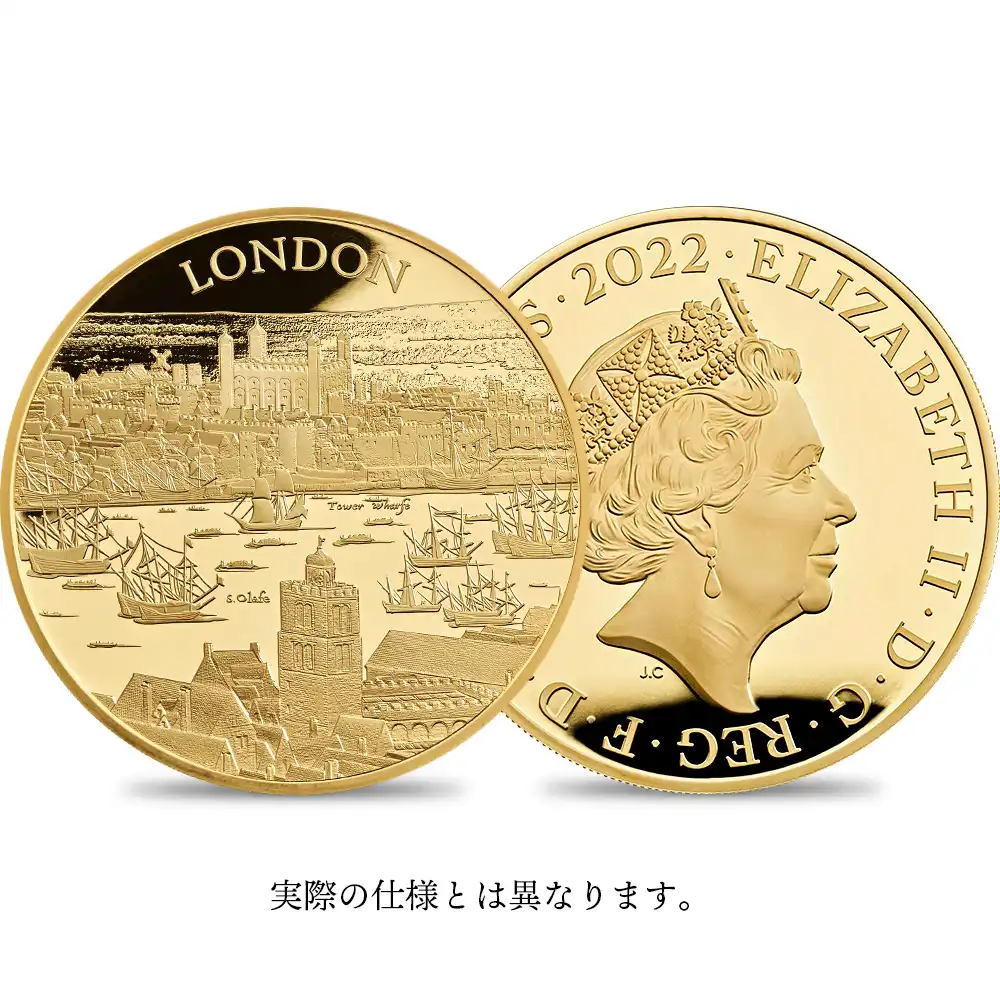 2022 エリザベス2世 都市景観シリーズ第1弾 ロンドン 1000ポンド1キロプルーフ金貨 未鑑定【ご予約承り品】