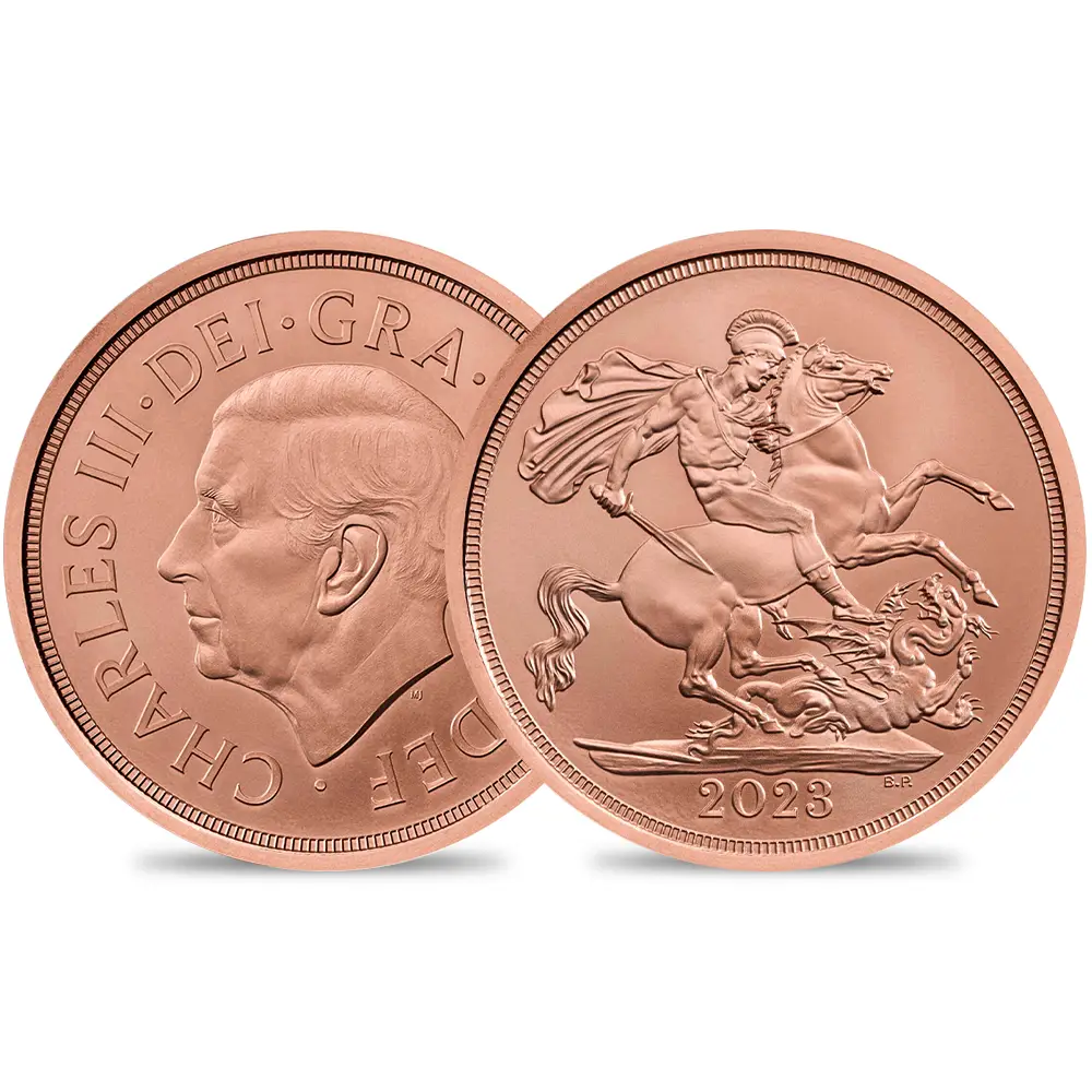 2023 チャールズ3世 国王誕生75周年記念 聖ジョージ竜退治 特別発行 ソブリンBU金貨 未鑑定 箱付き【ご予約承り品】