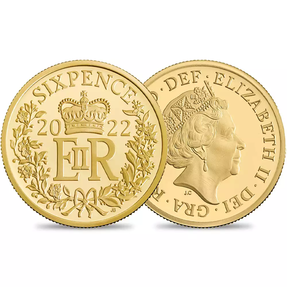 2022 エリザベス2世 クリスマス 6ペンスプルーフ金貨 未鑑定 箱付き【ご予約承り品】