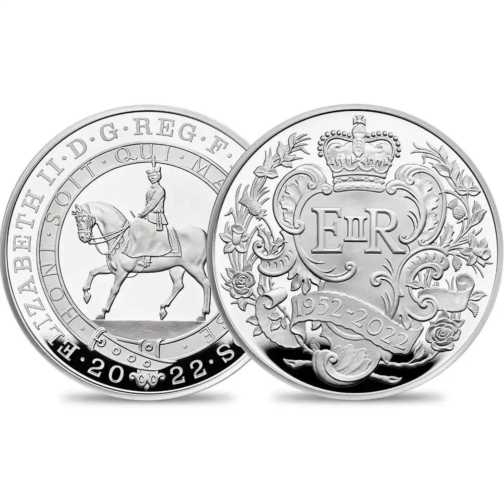 2022 エリザベス2世 即位70周年記念プラチナジュビリー 500ポンド1キロプルーフ銀貨 未鑑定 箱付き【ご予約承り品】