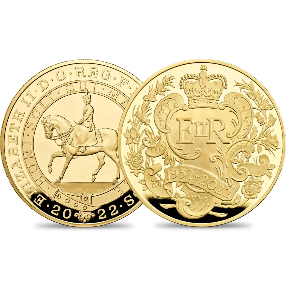 2022 エリザベス2世 即位70周年記念プラチナジュビリー 500ポンド5オンスプルーフ金貨 未鑑定 箱付き【ご予約承り品】