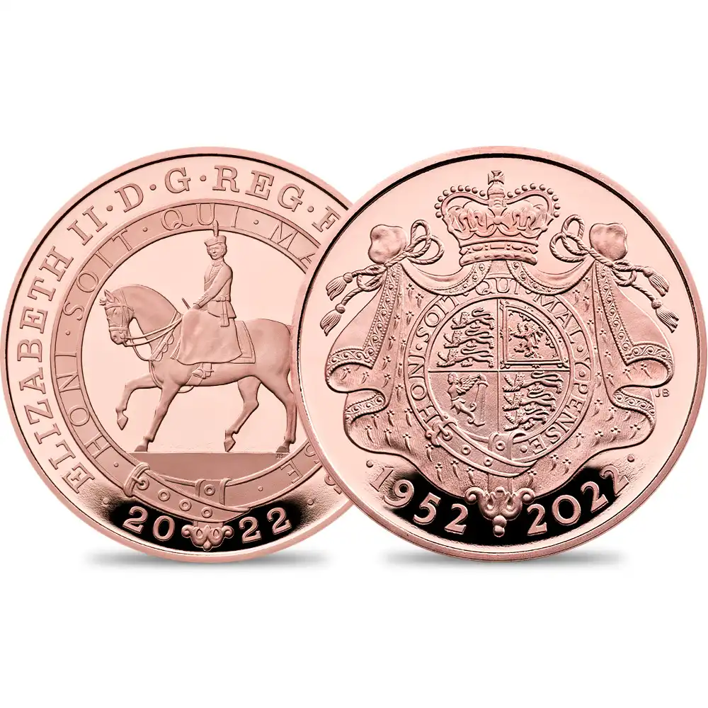 2022 エリザベス2世 即位70周年記念プラチナジュビリー 5ポンドプルーフ金貨 未鑑定【ご予約承り品】
