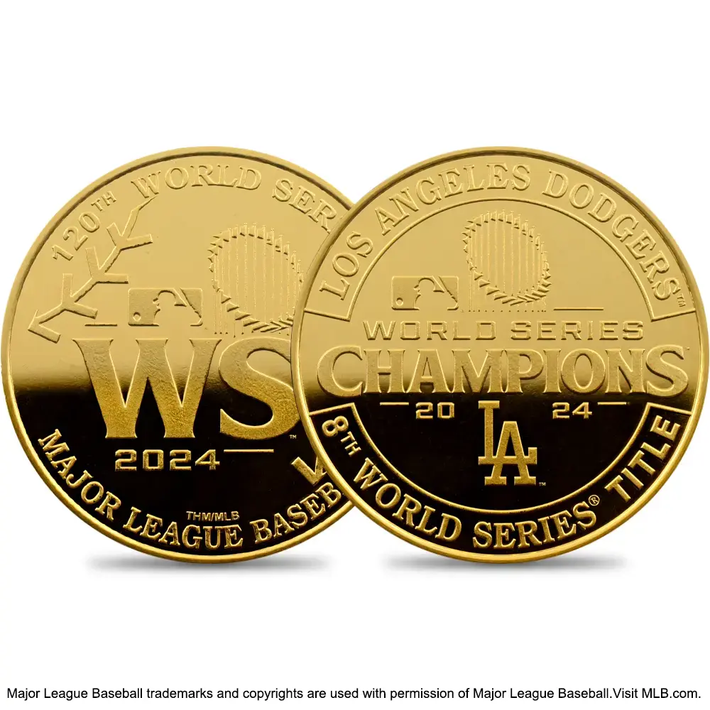 MLB ドジャース ワールドシリーズ 2024 大谷翔平 優勝記念 1.5トロイオンス金メダル 未鑑定 箱付き（限定発行24枚・シリアルナンバー：09）