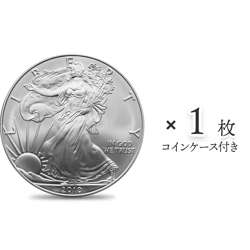 アメリカ 2010 イーグル 1ドル 1オンス 銀貨 【1枚】 (コインケース付き)