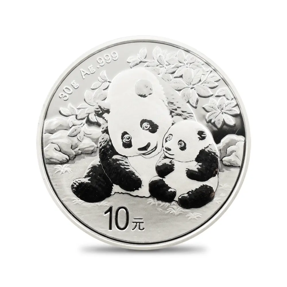 地金型2：4034 中国 2024 パンダ 10元 30g 銀貨 【1枚】 (コインケース付き)