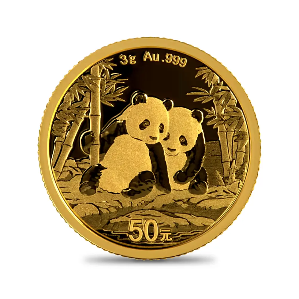 地金型2：6699 中国 2026 パンダ 50元 3グラム 金貨 【5枚】