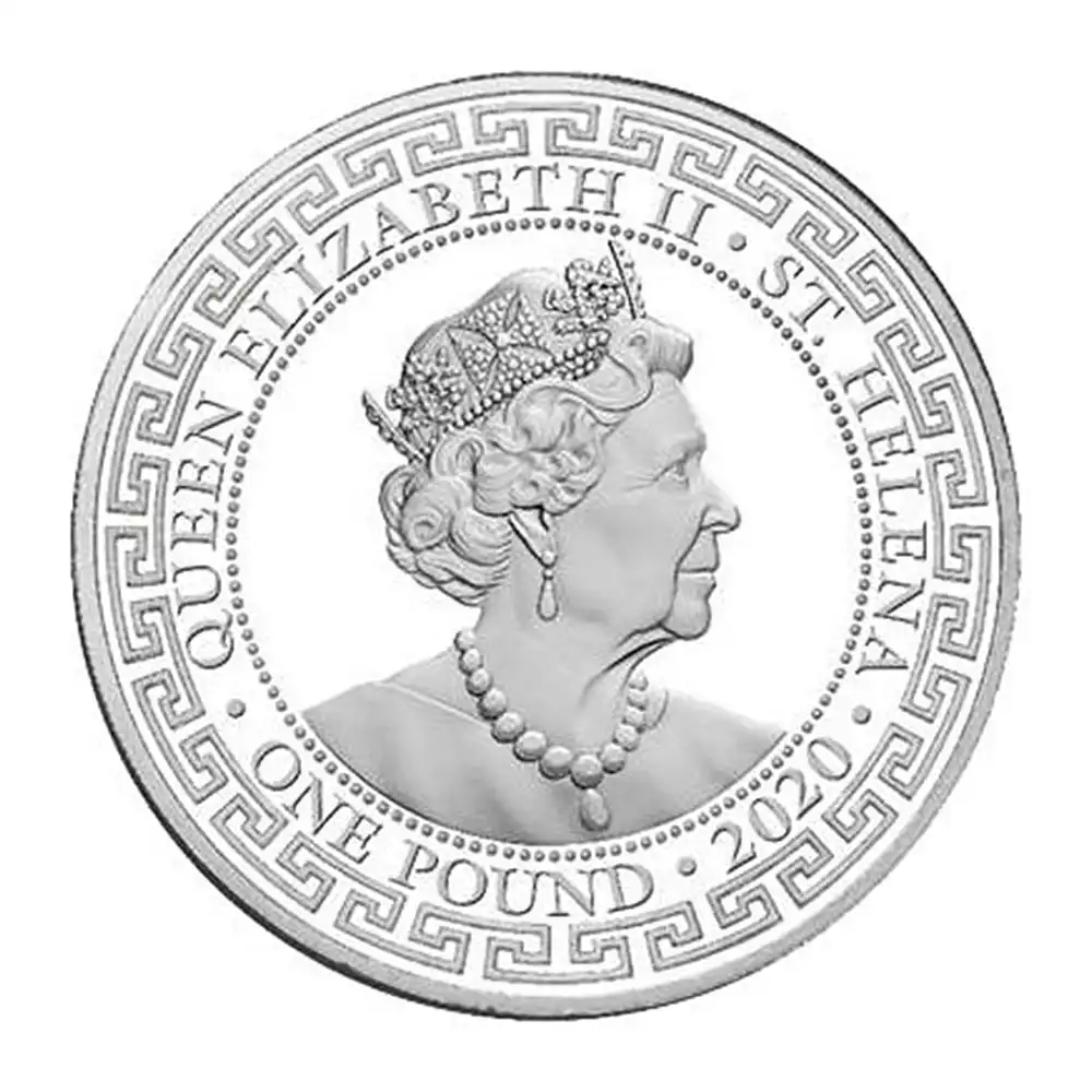 モダンコイン4：2557 セントヘレナ 2020 貿易貨幣シリーズ第5弾 フランス 1ポンド 1オンス 銀貨【1枚】 (コインケース付き)