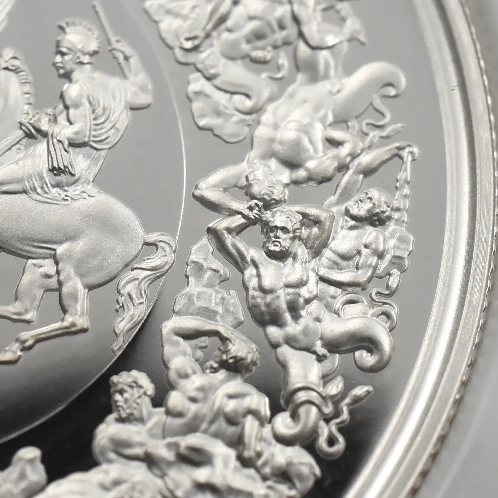 モダンコイン18：6708 イギリス 2024-2025 チャールズ3世 ワーテルロー・メダル 5ポンド2オンス銀貨 2枚セット 発行即日鑑定品・ファーストリリース NGC PF70UC 箱付き