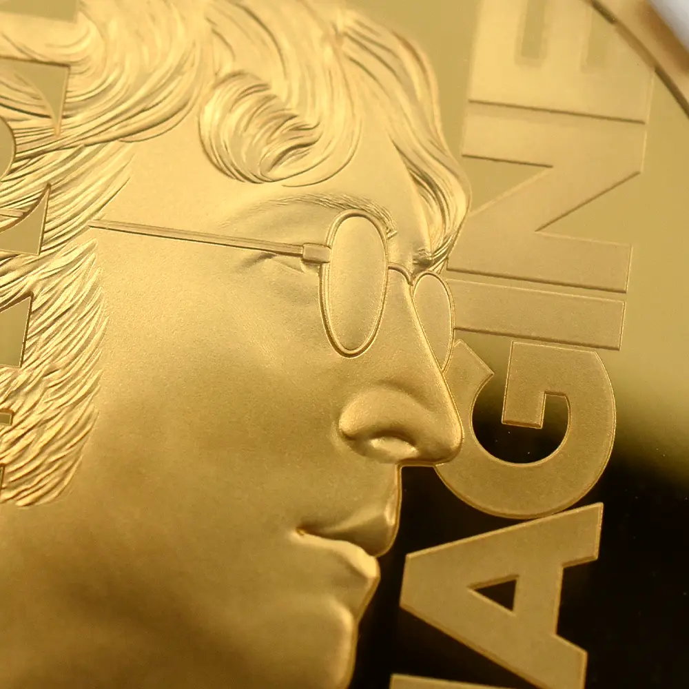 モダンコイン10：6722 イギリス 2025 チャールズ3世 ミュージックレジェンド第10弾 ジョン・レノン 200ポンド 2オンス金貨 ファーストリリース 箱付き