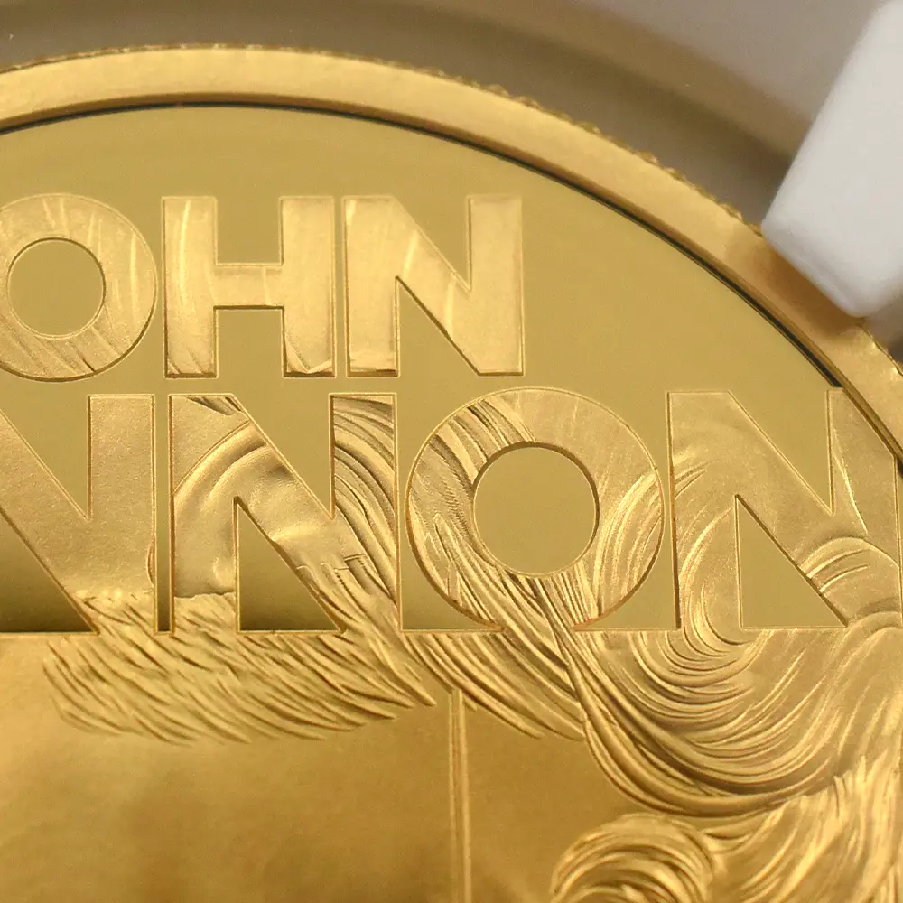 モダンコイン11：6722 イギリス 2025 チャールズ3世 ミュージックレジェンド第10弾 ジョン・レノン 200ポンド 2オンス金貨 ファーストリリース 箱付き