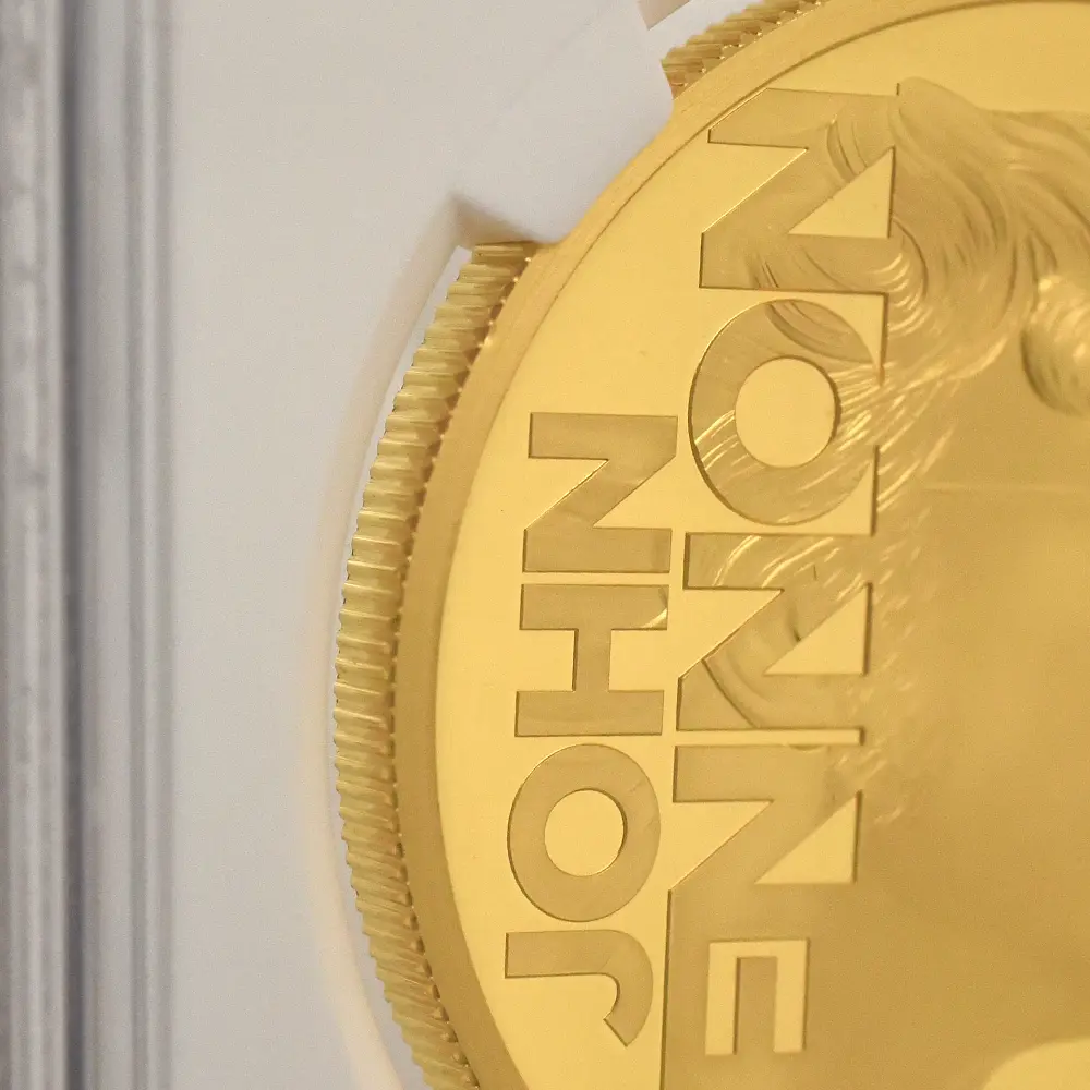 モダンコイン16：6723 イギリス 2025 チャールズ3世 ミュージックレジェンド第10弾 ジョン・レノン 100ポンド 1オンス金貨 発行即日鑑定品 箱付き