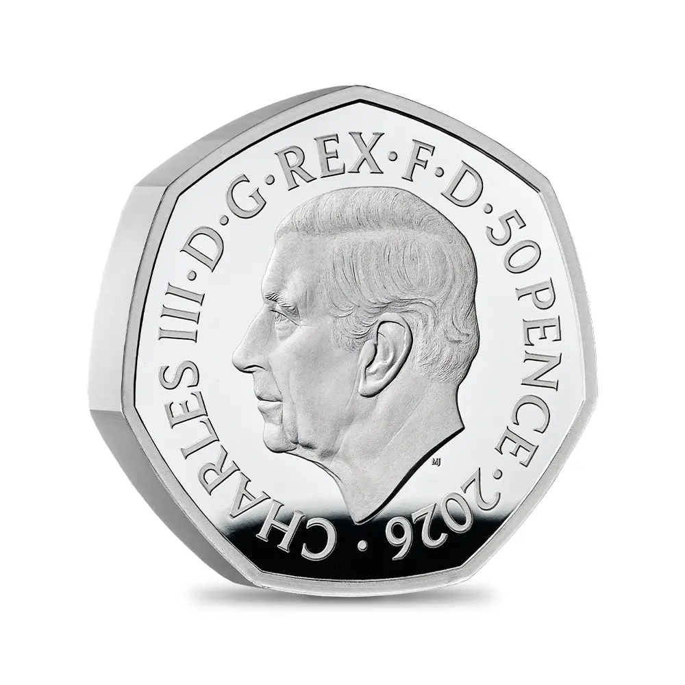モダンコイン3:6726 イギリス 2026 チャールズ3世 コンコルド就航50周年記念 50ペンスプルーフピエフォー銀貨 未鑑定 箱付き【ご予約承り品】