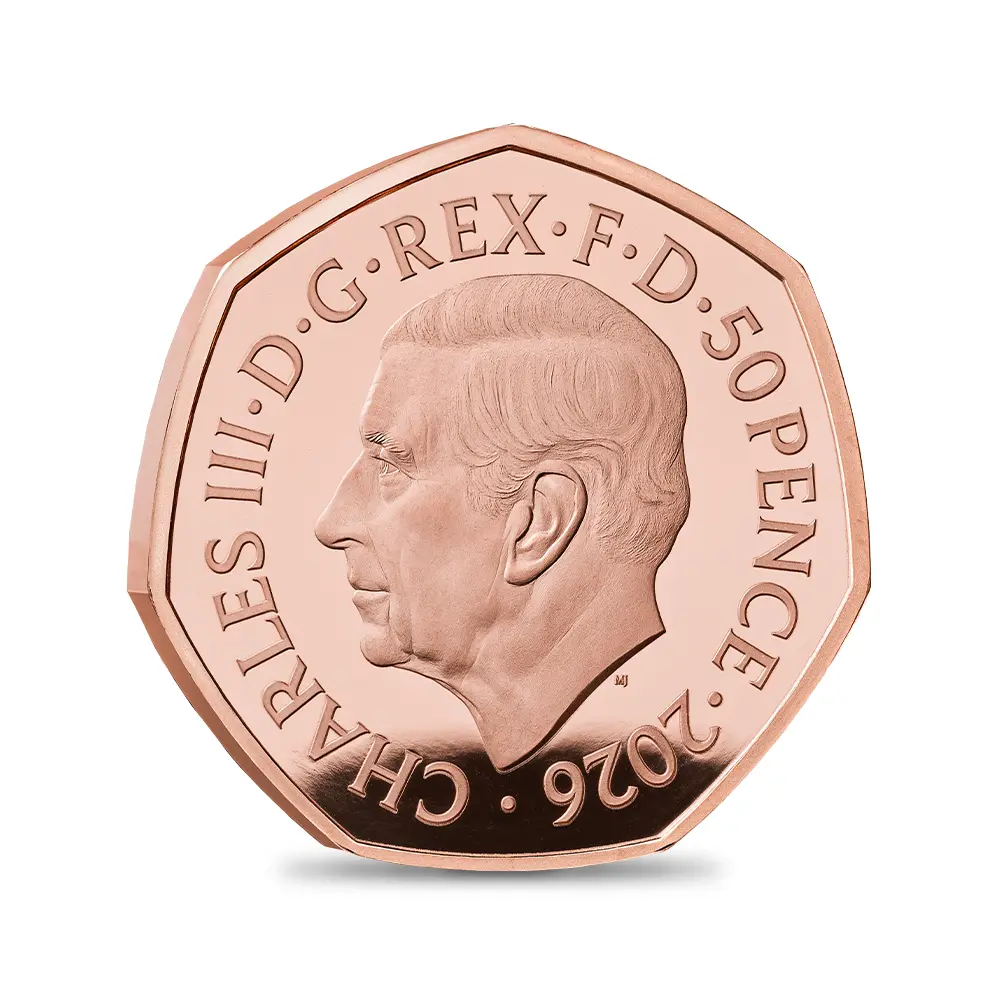 モダンコイン3：6727 イギリス 2026 チャールズ3世 コンコルド就航50周年記念 50ペンスプルーフ金貨 未鑑定 箱付き【ご予約承り品】