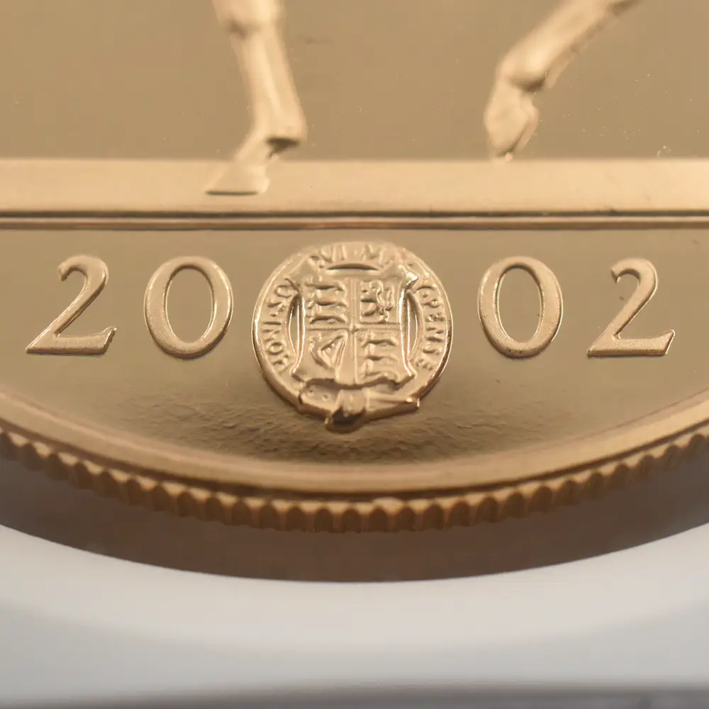 モダンコイン9：4068 2002 エリザベス2世 馬上のエリザベス  即位50周年記念 ゴールデンジュビリー 5ポンド金貨 NGC PF70UC