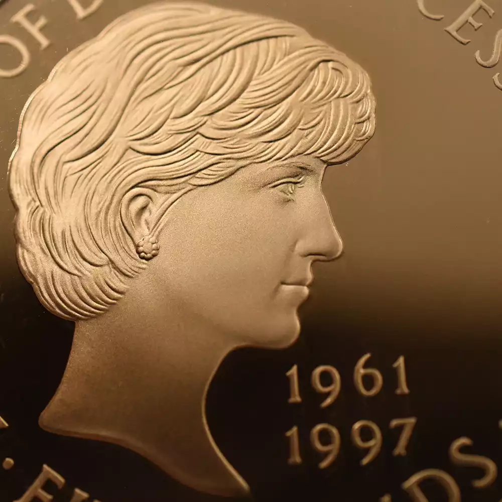 モダンコイン7：6741 イギリス 1999 エリザベス2世 ダイアナ妃追悼記念 5ポンド金貨 NGC PF70UC