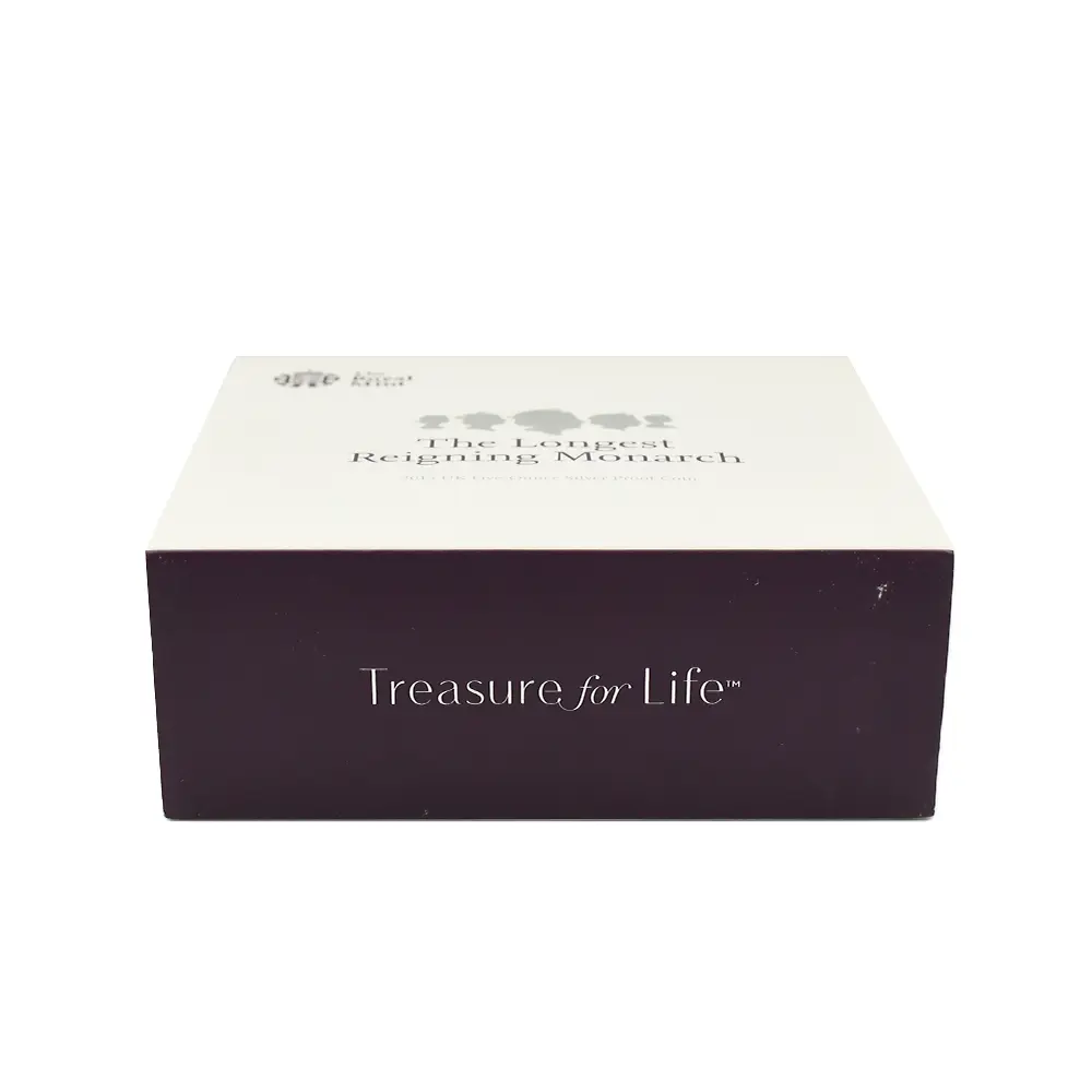 モダンコイン6：6734 イギリス 2015 エリザベス2世 最長在位記念 10ポンド5オンス銀貨 ファースト500ストラック NGC PF70UC 箱付き