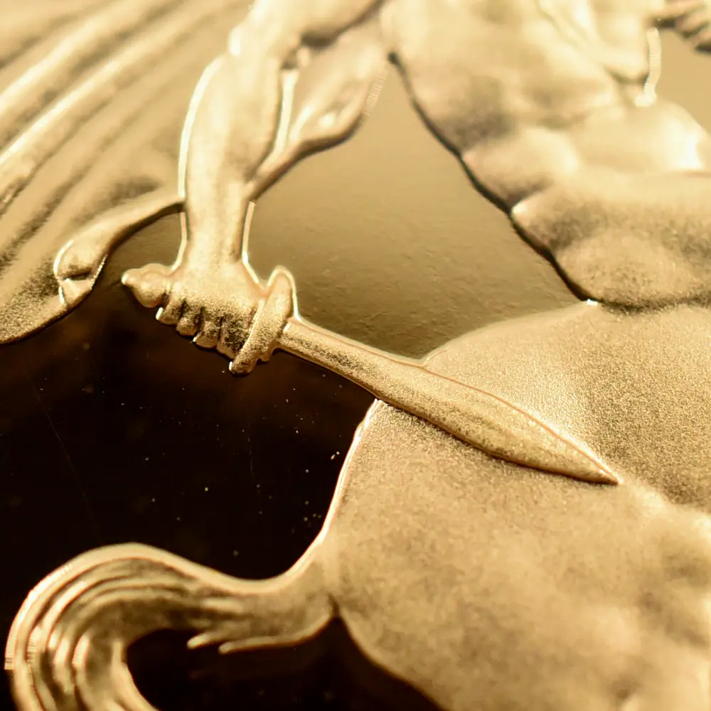 モダンコイン8：6742 イギリス 1982 エリザベス2世 ヤングエリザベス 聖ジョージ竜退治 5ソブリン金貨 NGC PF70UC