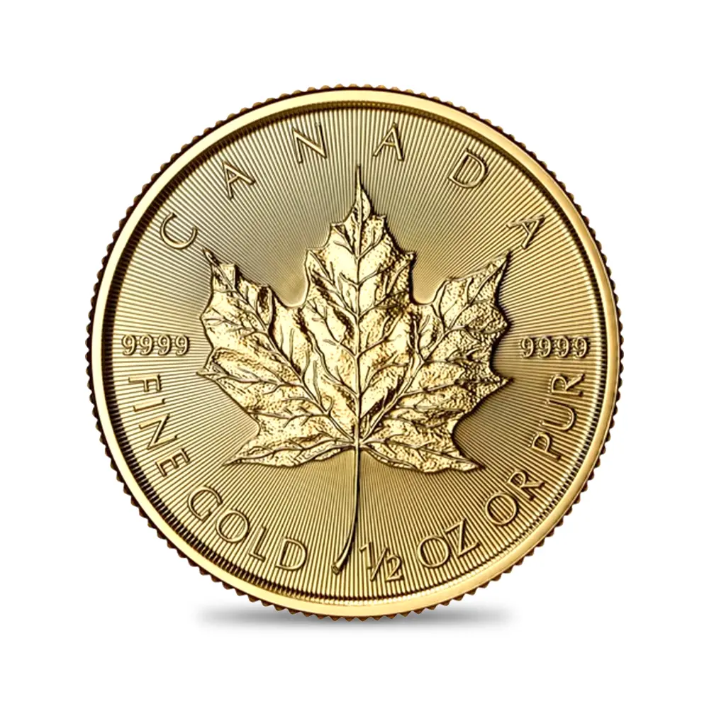地金型2：6746 カナダ 2026 チャールズ3世 メイプルリーフ 20ドル 1/2オンス 地金型金貨 【5枚】 (コインケース付き)