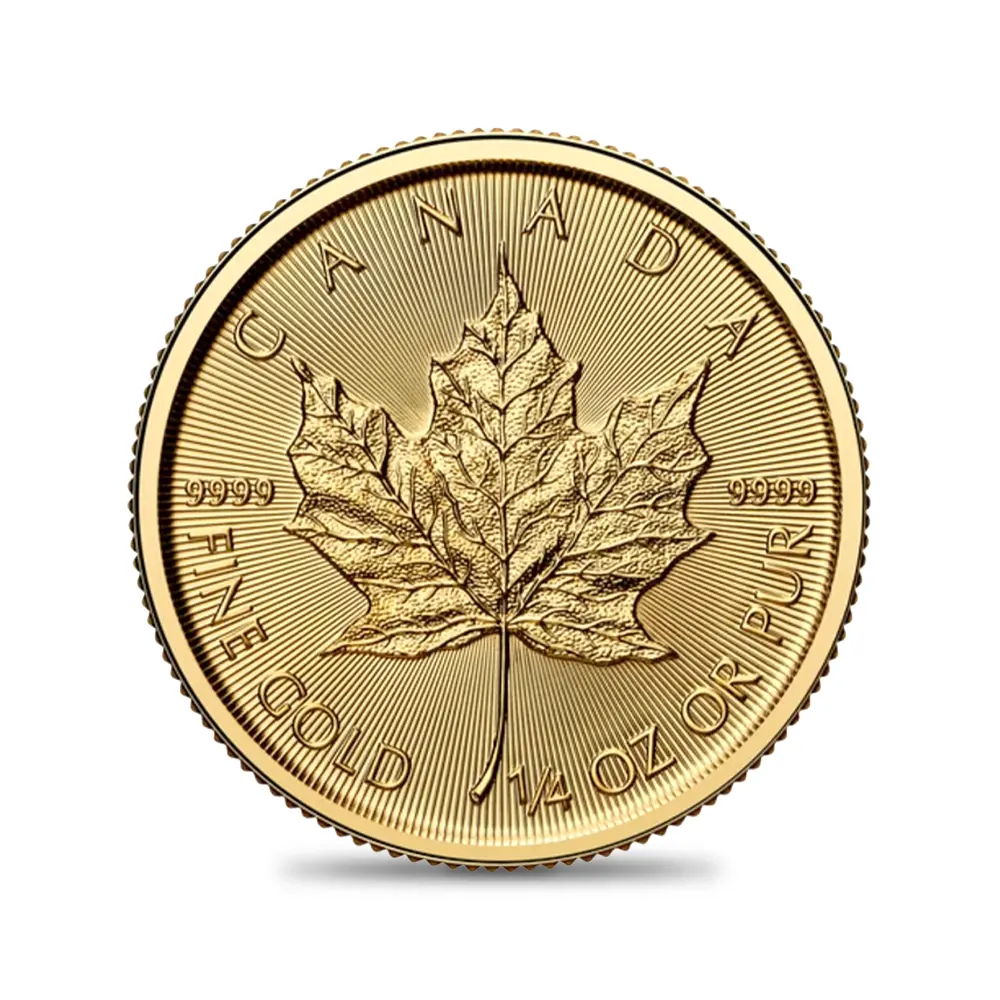 地金型2：6749 カナダ 2026 チャールズ3世 メイプルリーフ 10ドル 1/4オンス 地金型金貨 【10枚】 (コインケース付き)