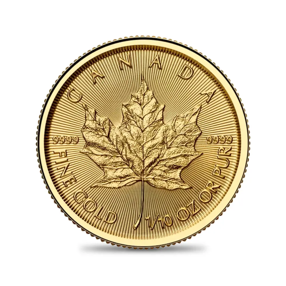地金型2：6655 カナダ 2026 チャールズ3世 メイプルリーフ 5ドル 1/10オンス 地金型金貨 【1枚】