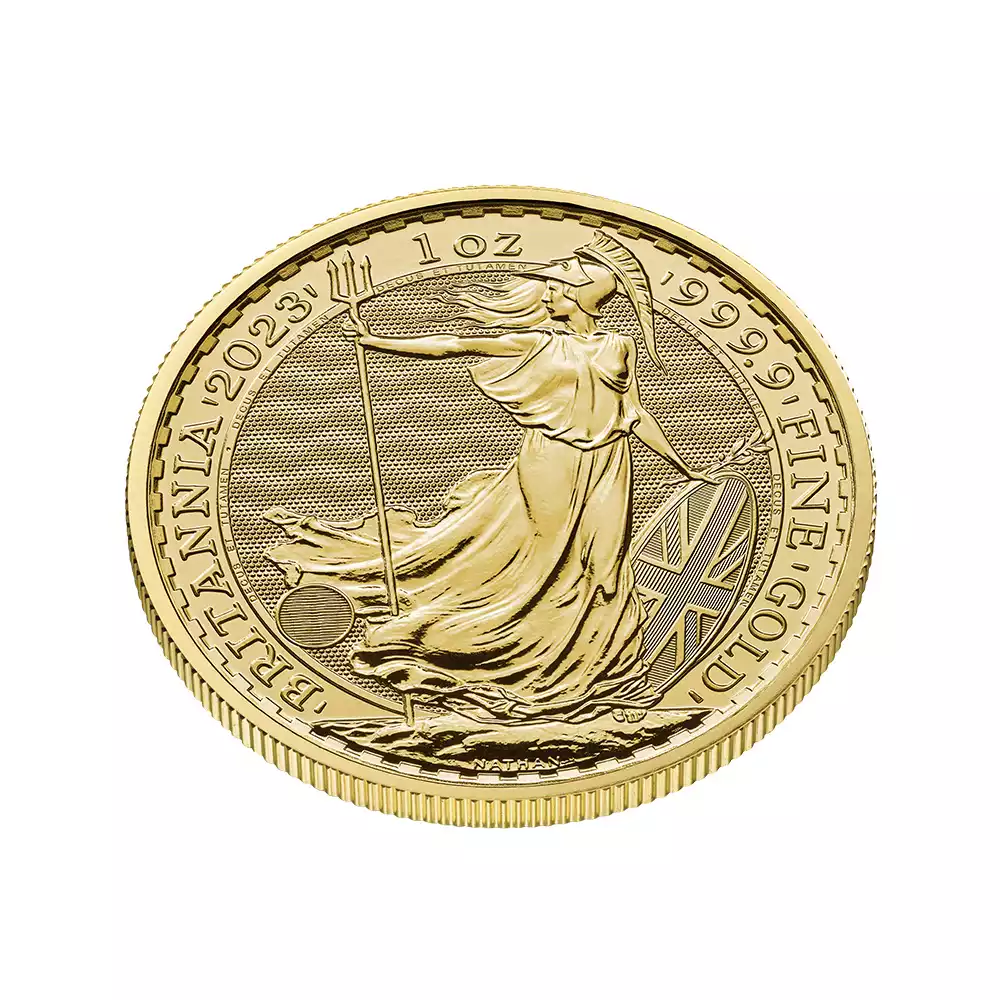 地金型4：2585 2023 チャールズ3世 ブリタニア 100ポンド1オンス 地金型金貨【ご予約承り品】